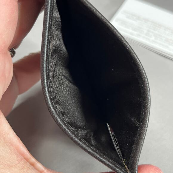 COACH Slim Card Case Mahogany/Brown Signature Logo & Dust Cover Bag New with Tag - Picture 8 of 11